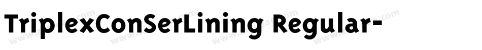 TriplexConSerLining Regular字体转换
